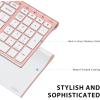 imageiClever BK10 Bluetooth Keyboard Universal Bluetooth 51 Wireless Keyboard with Number Pad Ergonomic Design MultiDevice Compatibility Stable Connection for Mac iPad iPhone Android Windowsrose gold