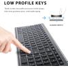 imageiClever BK10 Bluetooth Keyboard Universal Bluetooth 51 Wireless Keyboard with Number Pad Ergonomic Design MultiDevice Compatibility Stable Connection for Mac iPad iPhone Android Windowsgray black