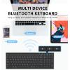 imageiClever BK10 Bluetooth Keyboard Universal Bluetooth 51 Wireless Keyboard with Number Pad Ergonomic Design MultiDevice Compatibility Stable Connection for Mac iPad iPhone Android WindowsBlack