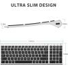 imageiClever BK10 Bluetooth Keyboard Universal Bluetooth 51 Wireless Keyboard with Number Pad Ergonomic Design MultiDevice Compatibility Stable Connection for Mac iPad iPhone Android Windowssilver black