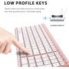 imageiClever BK10 Bluetooth Keyboard Universal Bluetooth 51 Wireless Keyboard with Number Pad Ergonomic Design MultiDevice Compatibility Stable Connection for Mac iPad iPhone Android Windowsrose gold