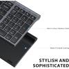 imageiClever BK10 Bluetooth Keyboard Universal Bluetooth 51 Wireless Keyboard with Number Pad Ergonomic Design MultiDevice Compatibility Stable Connection for Mac iPad iPhone Android Windowsgray black