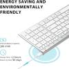 imageiClever BK10 Bluetooth Keyboard Universal Bluetooth 51 Wireless Keyboard with Number Pad Ergonomic Design MultiDevice Compatibility Stable Connection for Mac iPad iPhone Android Windowssilver