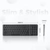 imageiClever BK20 Bluetooth Keyboard with Numeric Keypad MultiDevice Rechargeable and Stable Connection Compact Size Wireless Keyboard for MacBook Laptop iPad Tablet Windows