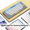 imageiClever BK50 Compact Bluetooth Keyboard Portable Vibrant Colors Silent Typing Syncs with 3 Devices  Compatible with Tablet iPad iPhone Windows