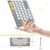 imageiClever BK50 Compact Bluetooth Keyboard Portable Vibrant Colors Silent Typing Syncs with 3 Devices  Compatible with Tablet iPad iPhone Windows