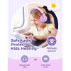 imageiClever BTH12 Kids Bluetooth HeadphonesColorful LED Lights Kids Headphones Wireless7485dBA Safe Volume85H PlaytimeFast ChargingBluetooth 52Over EarBuiltin Mic for iPadTabletAirplaneBlueBlossom Pink