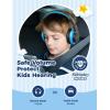 imageiClever BTH12 Kids Bluetooth HeadphonesColorful LED Lights Kids Headphones Wireless7485dBA Safe Volume85H PlaytimeFast ChargingBluetooth 52Over EarBuiltin Mic for iPadTabletAirplaneBlueDeep Black