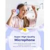 imageiClever BTH12 Kids Bluetooth HeadphonesColorful LED Lights Kids Headphones Wireless7485dBA Safe Volume85H PlaytimeFast ChargingBluetooth 52Over EarBuiltin Mic for iPadTabletAirplaneBluePurple