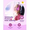 imageiClever BTH12 Kids Bluetooth HeadphonesColorful LED Lights Kids Headphones Wireless7485dBA Safe Volume85H PlaytimeFast ChargingBluetooth 52Over EarBuiltin Mic for iPadTabletAirplaneBlueHot Pink