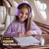 imageiClever BTH20 Active Noise Cancelling Headphones for Kids 60H Play TimeType C Fast Charging Safe Volume 80dBA Bluetooth54 AwardWinning Kids Headphones Wireless for iPad Tablet Airplane BluePurple