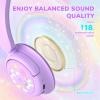 imageiClever BTH22 Kids Bluetooth Headphones 60H Play Time USB C Fast Charging Bluetooth 54 AUX CordSafe Volume 7485 dBAToddler Headphones for iPadTabletTravelSchool BluePurpleGreen