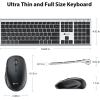 imageiClever Bluetooth Keyboard and Mouse Rechargeable Wireless Keyboard and Mouse Combo with Numeric Keypad UltraSlim Full Size MultiDevice Keyboard for Mac iPad MacBook iPhone Android Windows