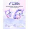 imageiClever Cat Ear Kids Bluetooth Headphones LED Lights Up 7485dBA Safe Volume Limited 50H PlaytimeBluetooth 52 USB C Kids Headphones Wireless for Travel iPad Tablet Meow Macaron Hot PinkPink Gradient