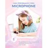 imageiClever Cat Ear Kids Bluetooth Headphones LED Lights Up 7485dBA Safe Volume Limited 50H PlaytimeBluetooth 52 USB C Kids Headphones Wireless for Travel iPad Tablet Meow Macaron Hot PinkPink