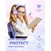 imageiClever Cat Ear Kids Bluetooth Headphones LED Lights Up 7485dBA Safe Volume Limited 50H PlaytimeBluetooth 52 USB C Kids Headphones Wireless for Travel iPad Tablet Meow Macaron Hot PinkPink Gradient