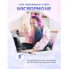 imageiClever Cat Ear Kids Bluetooth Headphones LED Lights Up 7485dBA Safe Volume Limited 50H PlaytimeBluetooth 52 USB C Kids Headphones Wireless for Travel iPad Tablet Meow Macaron Hot PinkHot Pink