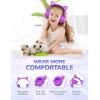 imageiClever Cat Ear Kids Bluetooth Headphones LED Lights Up 7485dBA Safe Volume Limited 50H PlaytimeBluetooth 52 USB C Kids Headphones Wireless for Travel iPad Tablet Meow Macaron Hot PinkHot Pink