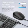 imageiClever DK03 Bluetooth Keyboard and Mouse Rechargeable DualMode Bluetooth 42  24G Wireless Keyboard and Mouse Combo UltraSlim MultiDevice Keyboard for Mac iPad Apple Android Windowsblack gray2