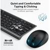 imageiClever DK05 Bluetooth Keyboard and Mouse Combo MultiDevice Wireless Keyboard and Mouse 24GHzBluetooth USBC Rechargeable Slim Compact Design Comfortable Typing for PCLaptopWindowsMac