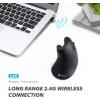 imageiClever Ergonomic Wireless Mouse TM209G 24G Vertical Ergonomic Optical Mouse with 3 Adjustable DPI 80012001600 Levels 6 Buttons for Laptop PC Desktop Computer Notebook