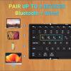imageiClever Foldable Bluetooth Keyboard BK05S Folding Wireless Portable Keyboard Pair Up to 4 Devices USBC Rechargeable Slim and Compact for iPad Mac Laptop Smartphone Tablet PC
