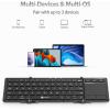 imageiClever Foldable Keyboard BK08 Bluetooth Keyboard with Sensitive Touchpad Sync Up to 3 Devices TriFolding PocketSized for Windows Mac Android iOSDark grey