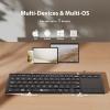 imageiClever Foldable Keyboard BK08 Bluetooth Keyboard with Sensitive Touchpad Sync Up to 3 Devices TriFolding PocketSized for Windows Mac Android iOSSilver Black