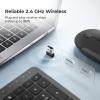 imageiClever GK08 Wireless Keyboard and Mouse  Ultra Slim Keyboard and Mouse Combo Full Size Design with Number Pad 24G Stable Connection Slim Keyboard and Mouse for Windows Mac OS Computer BlackBlack