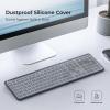 imageiClever GK08 Wireless Keyboard and Mouse  Ultra Slim Keyboard and Mouse Combo Full Size Design with Number Pad 24G Stable Connection Slim Keyboard and Mouse for Windows Mac OS Computer BlackBlack