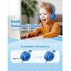 imageiClever HS21 Kids Headphones with Microphone for Virtual School Rotatable Extendable Mic  94 dB VolumeSafe Headphones for Kids Wired Foldable Kid Gaming Headset for PS4Xbox OneSwitchPCTabletBlue