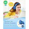 imageiClever HS21 Kids Headphones with Microphone for Virtual School Rotatable Extendable Mic  94 dB VolumeSafe Headphones for Kids Wired Foldable Kid Gaming Headset for PS4Xbox OneSwitchPCTabletBlue