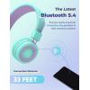 imageiClever Kids Bluetooth Headphones BTH02 93H Playtime Type C Fast Charging Bluetooth 54 Adjustable Kids Headphones Safe Volume 85 dBA Foldable Kids Wireless Headphones with MIC for iPad GreenGreen  Blue