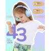 imageiClever Kids Bluetooth Headphones with LED Lights 43H Playtime TypeC Fast Charging BTH18 Safe Volume 7485dBA Bluetooth53Toddler Headphones Aux Cord for iPadTabletTravelSchool BluePurple