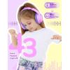 imageiClever Kids Bluetooth Headphones with LED Lights 43H Playtime TypeC Fast Charging BTH18 Safe Volume 7485dBA Bluetooth53Toddler Headphones Aux Cord for iPadTabletTravelSchool BluePinkBlue
