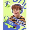 imageiClever Kids Bluetooth Headphones with LED Lights 43H Playtime TypeC Fast Charging BTH18 Safe Volume 7485dBA Bluetooth53Toddler Headphones Aux Cord for iPadTabletTravelSchool BlueGreenBlue