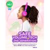 imageiClever Kids Headphones Cat Ear LED Light Up 85dBA Safe Volume Stereo Sound Toddler Headphones for Travel School Foldable 35mm Wired Kids Headphone for iPad Tablets Meow LollipopHot PinkHot Pink