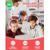 imageiClever Kids Headphones for School K12 85dBA Safe Volume Tangle Free 35mm Jack HD Stereo Swivel Foldable Kids Headphones with Cord for ClassroomStudentTabletsLaptop Bulk 5PackColorful