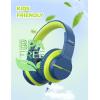 imageiClever Kids Headphones for School Travel Safe Volume Limited HD Mic Stereo Sound OverEar Girls Boys Headphones for Kid FunShare Foldable 35mm Wired for iPad Computer HS19TypeC Blue Green