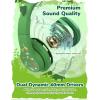 imageiClever Kids Headphones for School Travel Safe Volume Limited HD Mic Stereo Sound OverEar Girls Boys Headphones for Kid FunShare Foldable 35mm Wired for iPad Computer HS19Green
