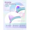 imageiClever Kids Headphones with Cat Ear Led Light Up Safe Volume Limite FunShare Foldable OverEar Headphones for Kids for SchooliPadTabletTravel Meow DonutPinkLight Purple