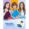 imageiClever Kids Headphones with Cord 8594dB Safe Volume Tech Bending Resistance Durable Foldable Stereo Sound 35mm Jack Wired Headphones for Kids Boys Girls TabletTravelSchool HS14Black  Blue