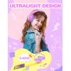 imageiClever Kids Headphones with Cord 85dBA Safe Volume Wired Headphones for Kids Stereo Sound Foldable Adjustable 35mm Jack Over Ear Child Headphone for SchoolBoysGirlsiPadTabletTravel BlueGlitter Pink