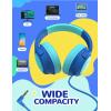 imageiClever Kids Headphones with Cord 85dBA Safe Volume Wired Headphones for Kids Stereo Sound Foldable Adjustable 35mm Jack Over Ear Child Headphone for SchoolBoysGirlsiPadTabletTravel BlueBlue