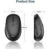 imageiClever MD165 Dual Mode Wireless Mouse Bluetooth TypeC Rechargeable Mouse 24G Wireless Computer Mice with USB Receiver 3 Device Connection for Windows 7810 Mac iOS Android