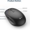 imageiClever MD165 Dual Mode Wireless Mouse Bluetooth TypeC Rechargeable Mouse 24G Wireless Computer Mice with USB Receiver 3 Device Connection for Windows 7810 Mac iOS Android