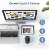 imageiClever MD165 Dual Mode Wireless Mouse Bluetooth TypeC Rechargeable Mouse 24G Wireless Computer Mice with USB Receiver 3 Device Connection for Windows 7810 Mac iOS Android