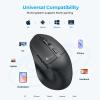 imageiClever MD360 Ergonomic Bluetooth Mouse with Mouse Jiggler Wireless Rechargeable Mouse for 3 Devices BT24G 4 DPI Settings Compatible with iPad Mac PC