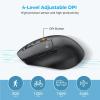 imageiClever MD360 Ergonomic Bluetooth Mouse with Mouse Jiggler Wireless Rechargeable Mouse for 3 Devices BT24G 4 DPI Settings Compatible with iPad Mac PC