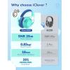 imageiClever Noise Cancelling Headphones for Kids SNR 29dB Safety Noise Reduction Ear Muffs for Autism Sensory ampampConcentration Aid Ear Hearing Protection for FireworksEventMonster TruckConcertGreen